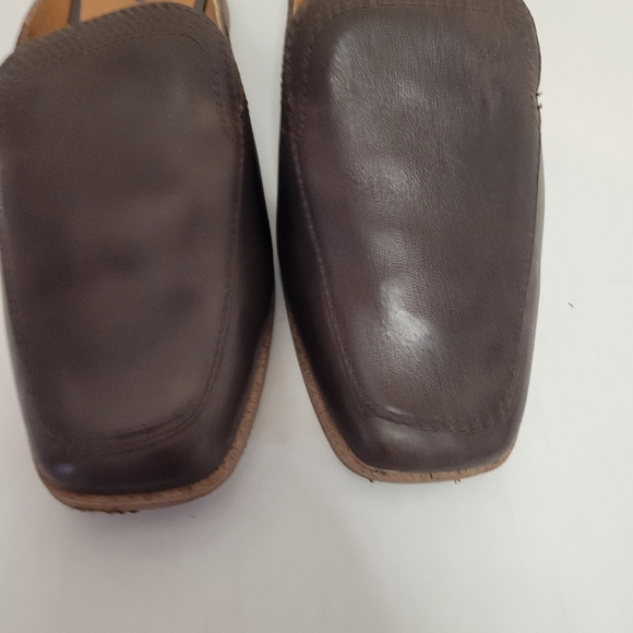 Lucky Brand brown leather slide on loafers women size 8M - Picture 4 of 10